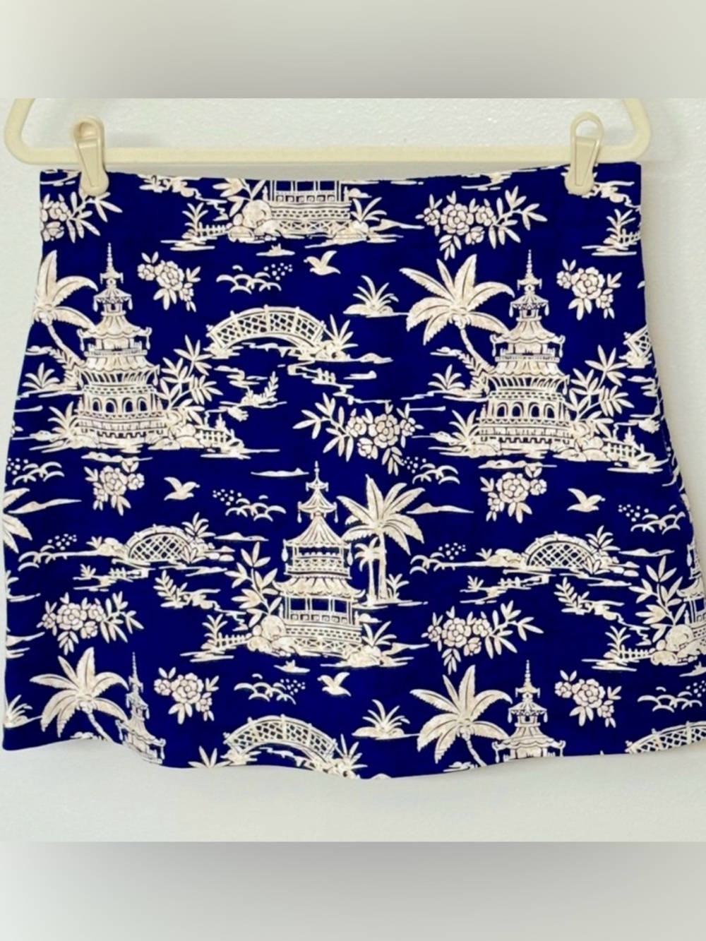 NWT J. McLaughlin Briana Skort Tongsai Palms Navy Large